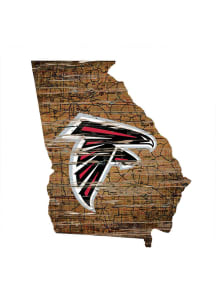Atlanta Falcons Distressed State 24 Inch Sign