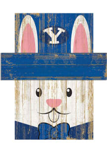 BYU Cougars Easter Bunny Head Sign