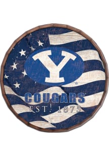 BYU Cougars Flag 16 Inch Barrel Top Sign