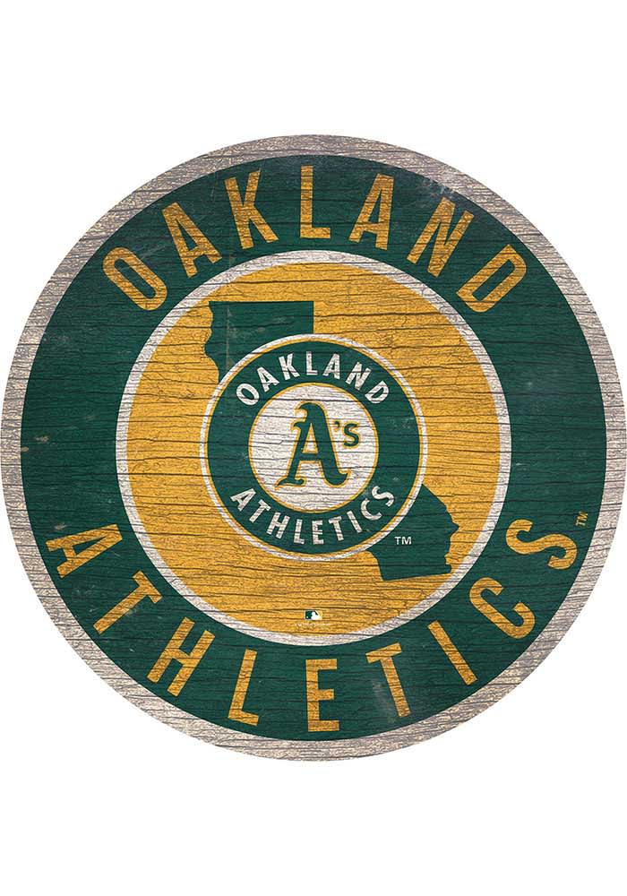 Oakland Athletics 12 inch Sugar Skull Sign, Green, Size NA, Rally House