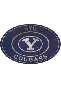 BYU Cougars 46 Inch Heritage Oval Sign