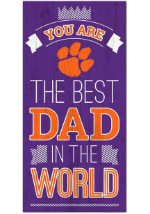 Clemson Tigers Best Dad in the World Sign