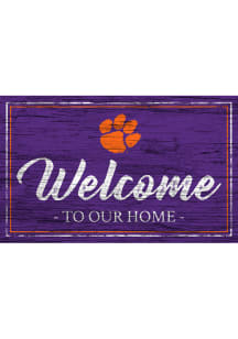 Clemson Tigers Welcome to our Home 6x12 Sign