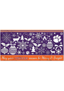Clemson Tigers Merry and Bright Sign