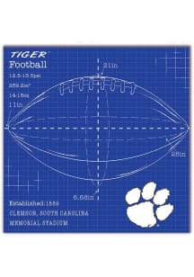 Clemson Tigers Ball Blueprint Sign