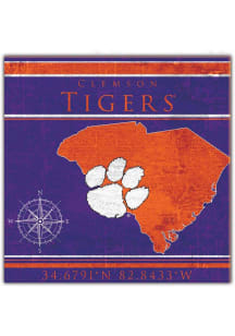 Clemson Tigers Coordinates Sign