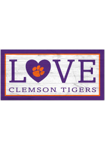 Clemson Tigers Love 6x12 Sign