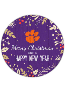 Clemson Tigers Merry Christmas and New Year Circle Sign