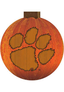 Clemson Tigers Halloween Pumpkin Sign