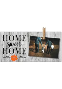 Clemson Tigers Home Sweet Home Clothespin Picture Frame