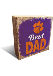 Clemson Tigers Best Dad Block Sign