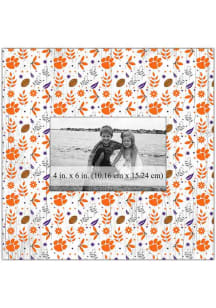 Clemson Tigers Floral Pattern Picture Frame