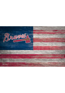 Atlanta Braves Distressed Flag 11x19 Sign