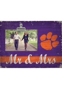 Clemson Tigers Mr and Mrs Clip Picture Frame
