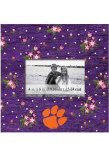 Clemson Tigers Floral Picture Frame