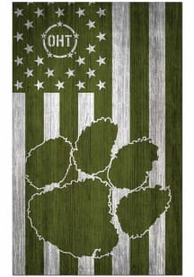 Clemson Tigers 11x19 OHT Military Flag Sign