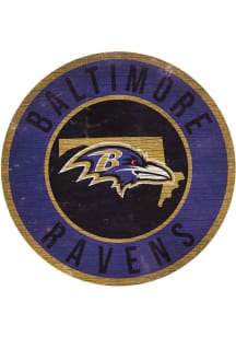 Baltimore Ravens 12 in Circle State Sign
