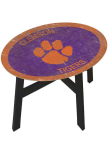Clemson Tigers Distressed Side Orange End Table