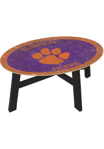 Clemson Tigers Team Color Logo Orange Coffee Table