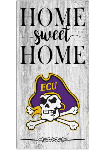 East Carolina Pirates Home Sweet Home Whitewashed Sign
