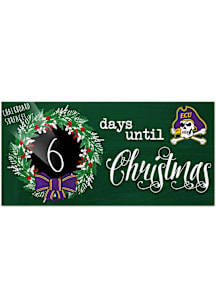 East Carolina Pirates Chalk Christmas Countdown Sign - Purple