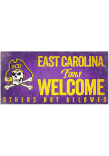East Carolina Pirates Fans Welcome 6x12 Sign
