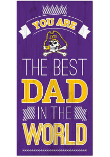 East Carolina Pirates Best Dad in the World Sign