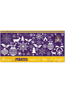 East Carolina Pirates Merry and Bright Sign