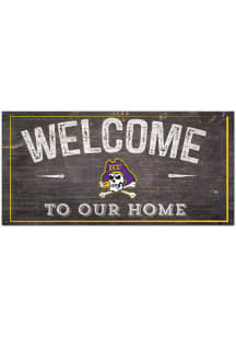 East Carolina Pirates Welcome Distressed Sign