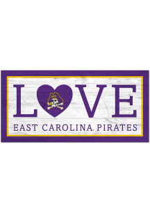 East Carolina Pirates Love 6x12 Sign
