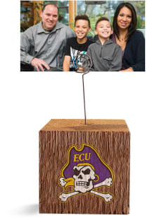 East Carolina Pirates Block Spiral Photo Holder Purple Desk Accessory