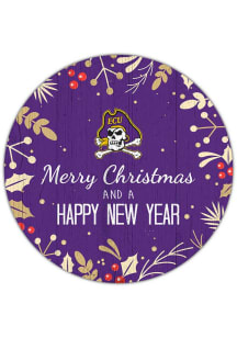 East Carolina Pirates Merry Christmas and New Year Circle Sign