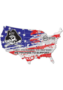 East Carolina Pirates OHT USA Shape Cutout Sign
