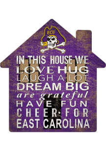 East Carolina Pirates 12 inch House Sign