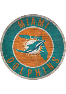 Miami Dolphins 12 in Circle State Sign