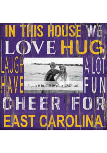 East Carolina Pirates In This House 10x10 Picture Frame