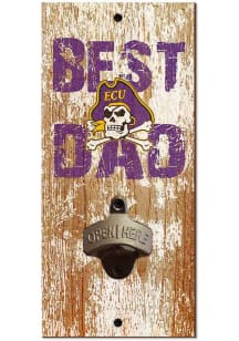 East Carolina Pirates Best Dad Bottle Opener Sign