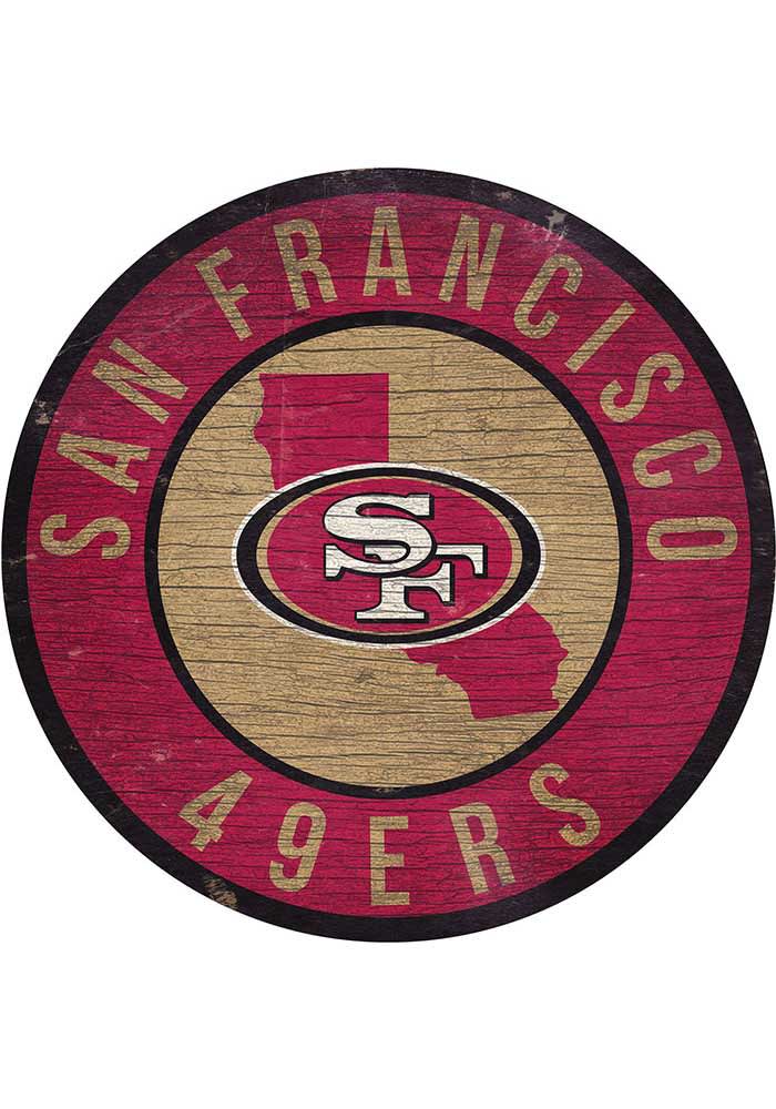 San Francisco 49ers Distressed Logo Cutout Sign