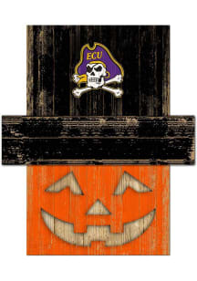 East Carolina Pirates Pumpkin Head Sign