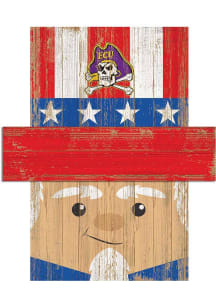 East Carolina Pirates Patriotic Head Sign