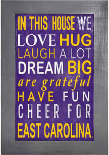 East Carolina Pirates In This House Picture Frame