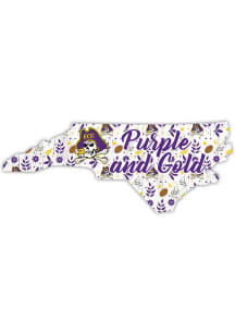 East Carolina Pirates 24 Inch Floral State Wall Art