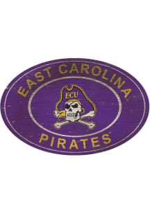 East Carolina Pirates 46 Inch Heritage Oval Sign