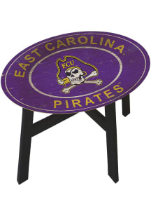 East Carolina Pirates Logo Heritage Side Purple End Table