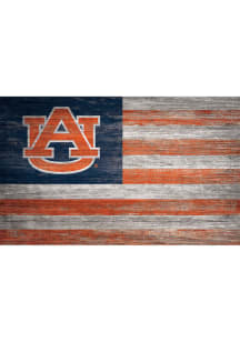 Auburn Tigers Distressed Flag 11x19 Sign