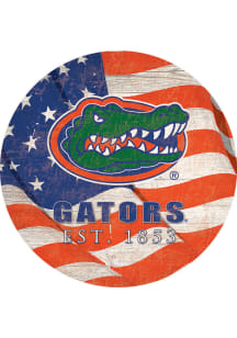 Florida Gators Team Color Flag 12 Inch Circle Sign