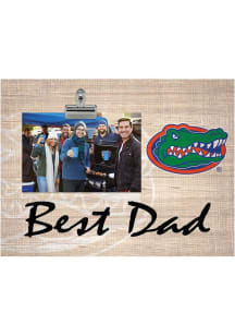 Florida Gators Best Dad Burlap Clip Picture Frame