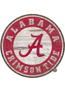 Alabama Crimson Tide Distressed Logo Cutout Sign