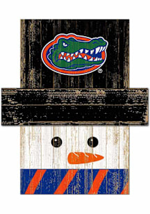 Florida Gators Snowman Head Sign - Orange
