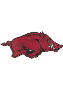 Arkansas Razorbacks Distressed Logo Cutout Sign